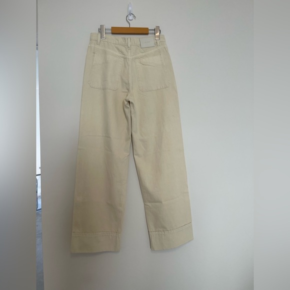 DL1961 Cream cargo wide leg high rise denim jeans 26 Pants - Picture 4 of 9